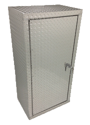 Garage & Shop Shoe Cabinet, (24"L x 48"H x 16"D), Aluminum