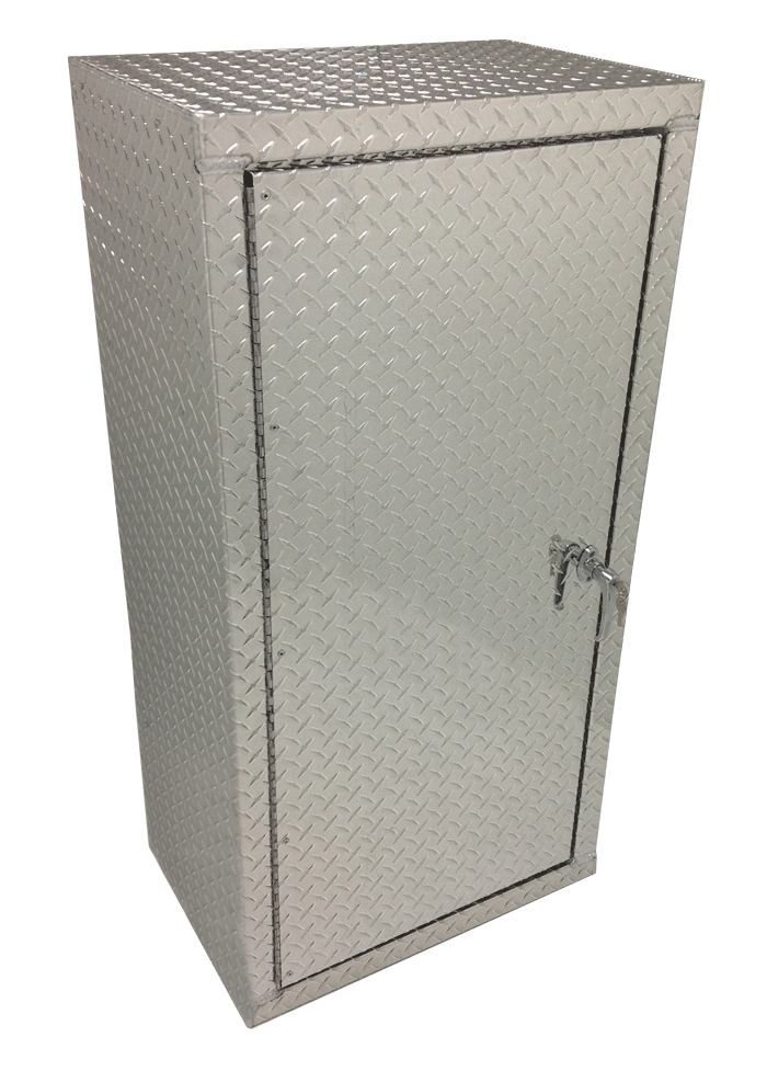 Garage & Shop Shoe Cabinet, (24"L x 48"H x 16"D), Aluminum