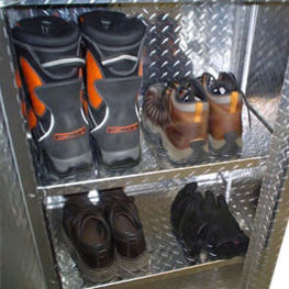 Garage & Shop Shoe Cabinet, (24L x 48H x 16D), Aluminum