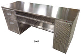 Shop Desk, (72-1/2"L x 30-1/2"H  x 24-1/2"D), Aluminum