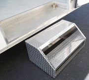 Trailer Door Steps - Folding Aluminum - Fits Enclosed Trailers - Made in USA - Pit Products