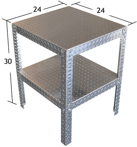 Work Table, (40"L x 30"H  x 26"D) or (24"L x 30"H  x 24"D), or (24"L x 30"H  x 12"D), Aluminum
