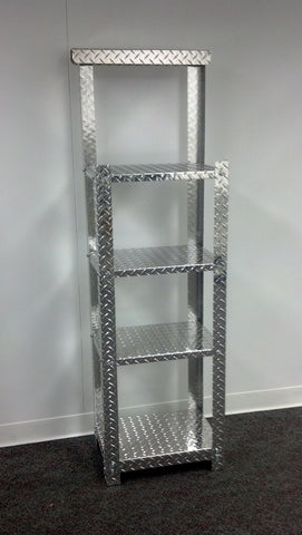 Garage & Shop Display Stand, (18"L x 62"H  x 12"D), Aluminum