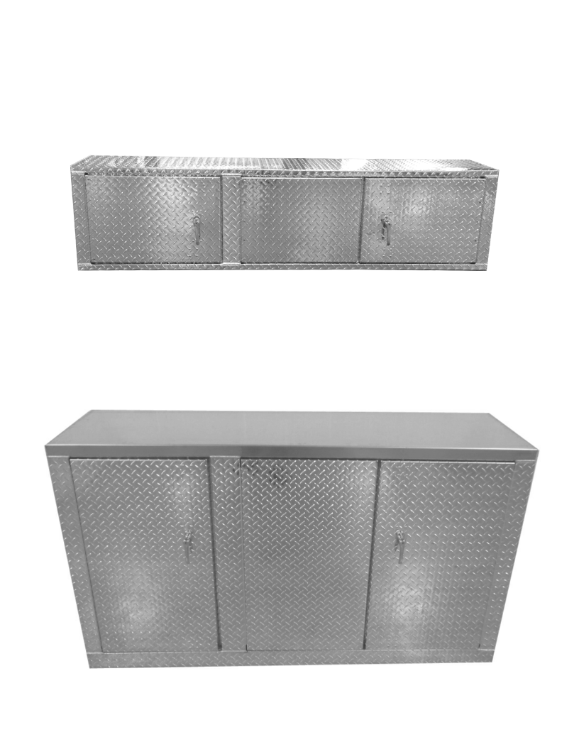 Package, Deluxe Base Cabinet with Overhead Cabinet - Aluminum