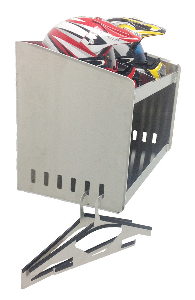 Trailer, Garage or Shop Helmet Bay, Deluxe - 2 Mount-Aluminum 