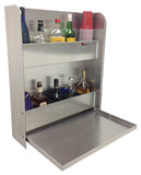Trailer Liquor Cabinet, (24"L x 30"H  x 7-1/2"D), Aluminum