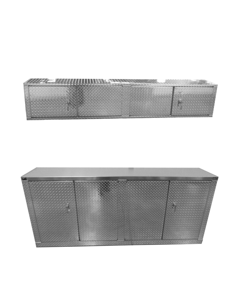 Package, Deluxe Base Cabinet with Overhead Cabinet - Aluminum