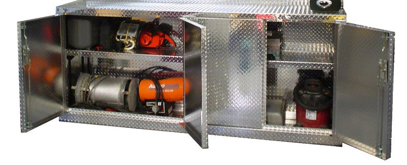 Package, Deluxe Base Cabinet with Overhead Cabinet - Aluminum