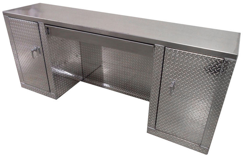 Base Cabinet - 8 foot - with Drawer - Deluxe, (96"L x 40"H  x 22"D), Aluminum