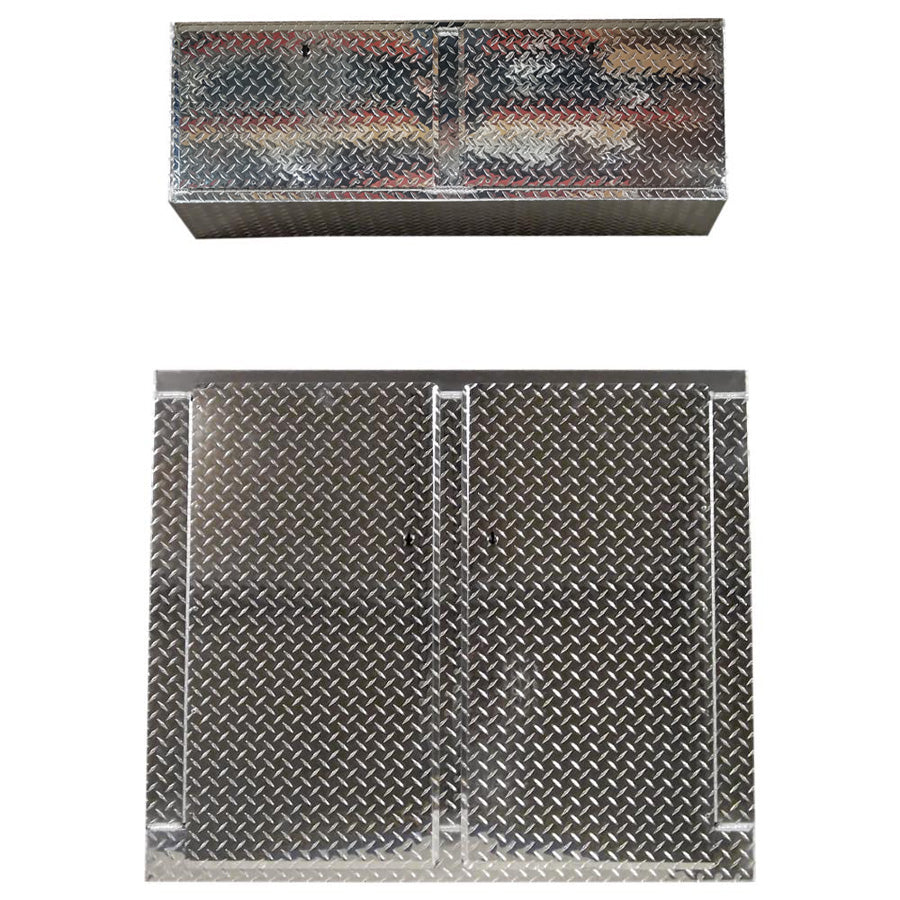 Trailer Package, Base Cabinet with Overhead Cabinet - 4 Foot, Aluminum
