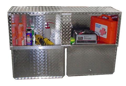 Trailer Overhead Cabinet - 4 Foot, (48"L x 16"H  x 14"D), Aluminum