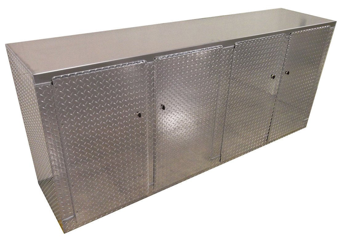 Trailer Storage Cabinet - Base, 8 ft. (96"L x 40"H x 22"D), Aluminum