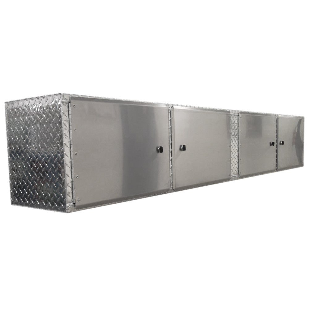 Trailer Overhead Cabinet - 8 Foot, (96"L x 16"H x 14"D), Aluminum