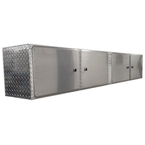 Trailer Overhead Cabinet - 8 Foot, (96"L x 16"H  x 14"D), Aluminum