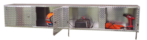 Trailer Overhead Cabinet - 8 Foot, (96"L x 16"H  x 14"D), Aluminum