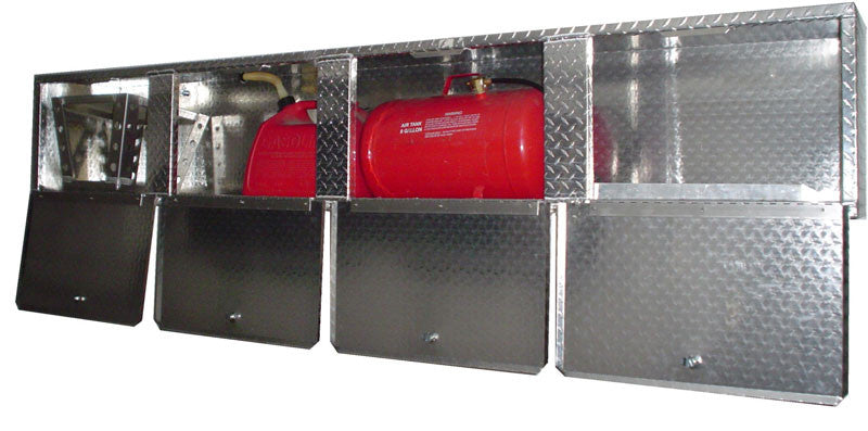 Trailer Overhead Cabinet - 8 Foot, (96"L x 16"H x 14"D), Aluminum