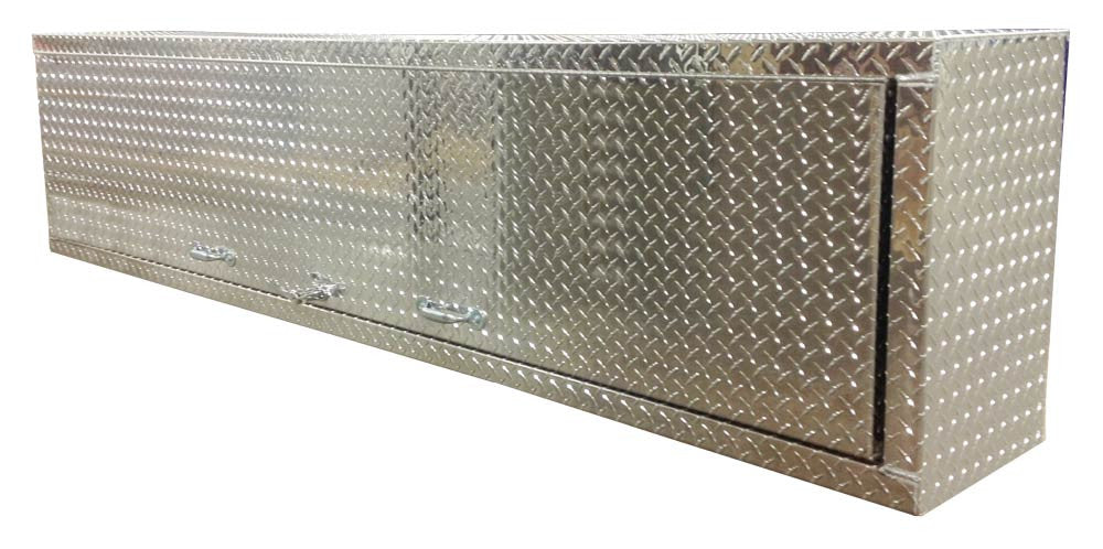 Overhead Trailer Cabinet - 8 Foot, Gas Charged Door, Aluminum