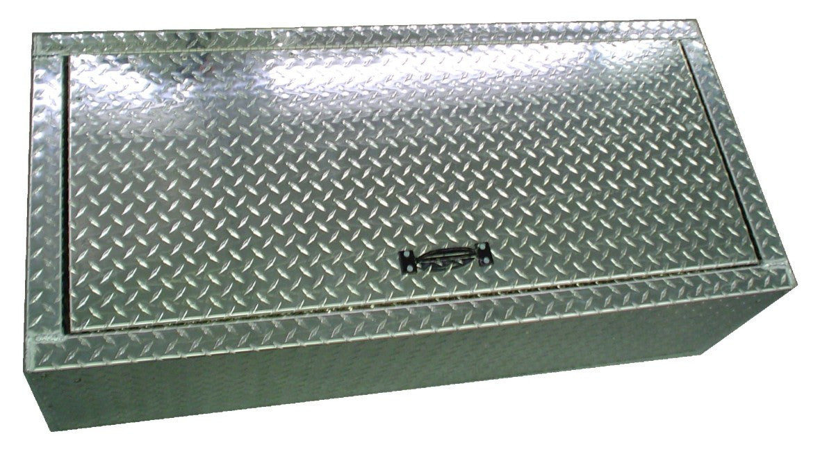 Overhead Trailer Cabinet - 4 Foot, Gas Charged Door, Aluminum