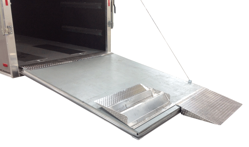 Trailer Door Ramps-Diamond Plated Aluminum