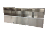 Overhead Trailer Cabinet with Radius Back - (64"L x 15"H x 12"D), Aluminum