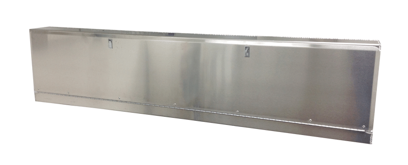 Overhead Trailer Cabinet with Radius Back - Aluminum