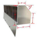 Overhead Trailer Cabinet with Radius Back - 6 foot (72"L x 15"H x 12"D), Aluminum