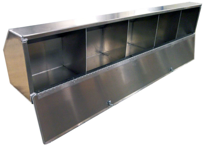 Overhead Trailer Cabinet with Radius Back - Aluminum