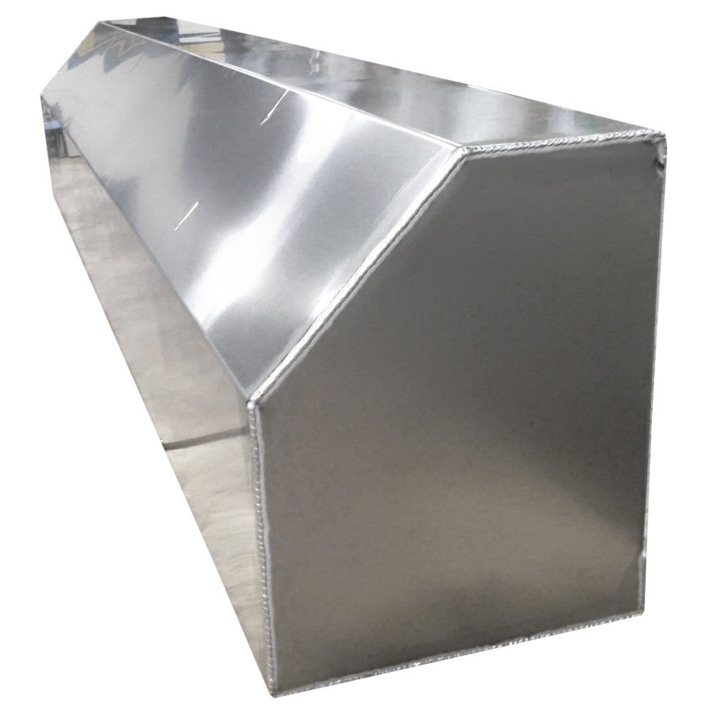 Overhead Trailer Cabinet with Radius Back - Aluminum