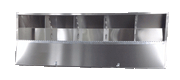 Overhead Trailer Cabinet with Radius Back - 6 foot, Aluminum