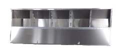 Overhead Trailer Cabinet with Radius Back - 6 foot, Aluminum