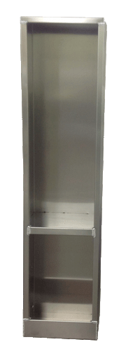 Trailer Upright Cabinet, (16"L x 67"H x 12"D), Aluminum