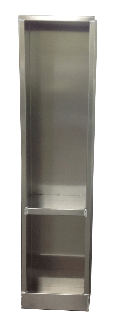 Trailer Upright Cabinet, (16"L x 67"H x 12"D), Aluminum