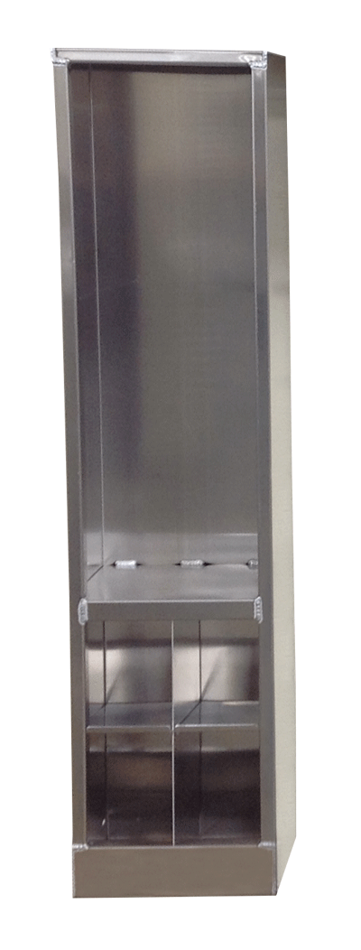 Trailer Upright Cabinet, (16"L x 67"H x 12"D), Aluminum