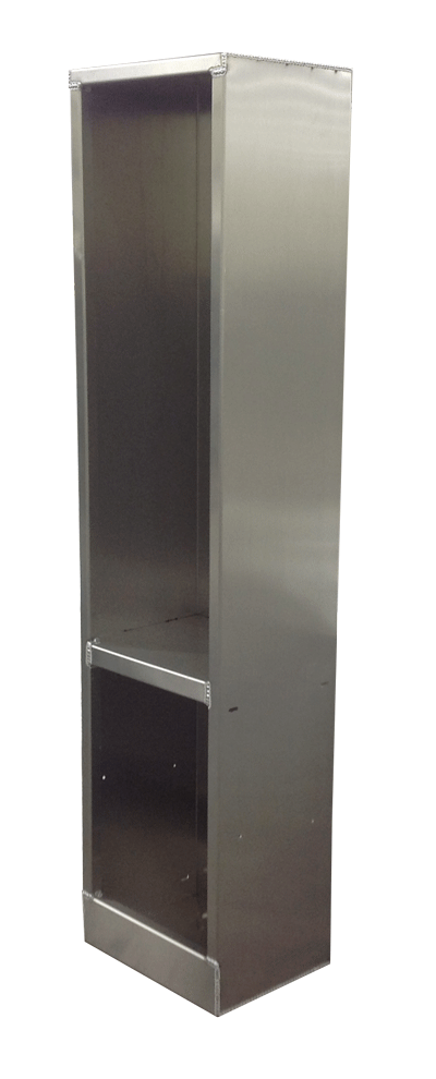 Trailer Upright Cabinet, (16"L x 67"H x 12"D), Aluminum