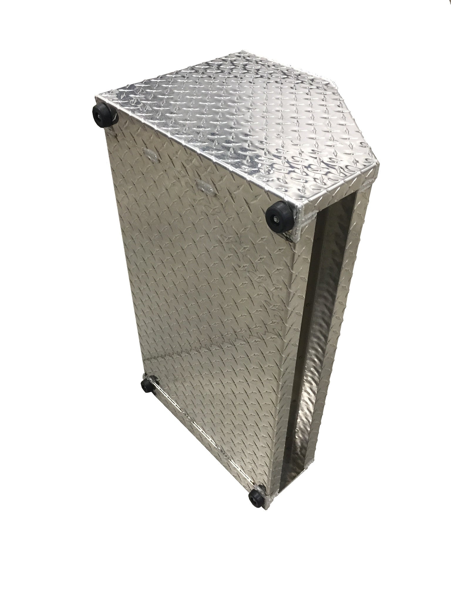 Trailer Door Steps - Folding Aluminum - Fits Enclosed Trailers - Made in USA - Pit Products