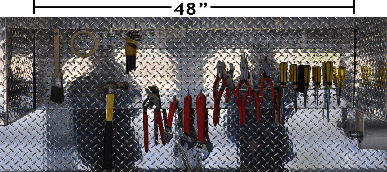 Diamond Plate Pegboard - Aluminum