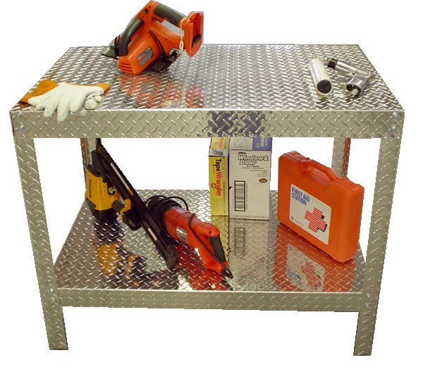 Work Table, (40"L x 30"H  x 26"D) or (24"L x 30"H  x 24"D), or (24"L x 30"H  x 12"D), Aluminum