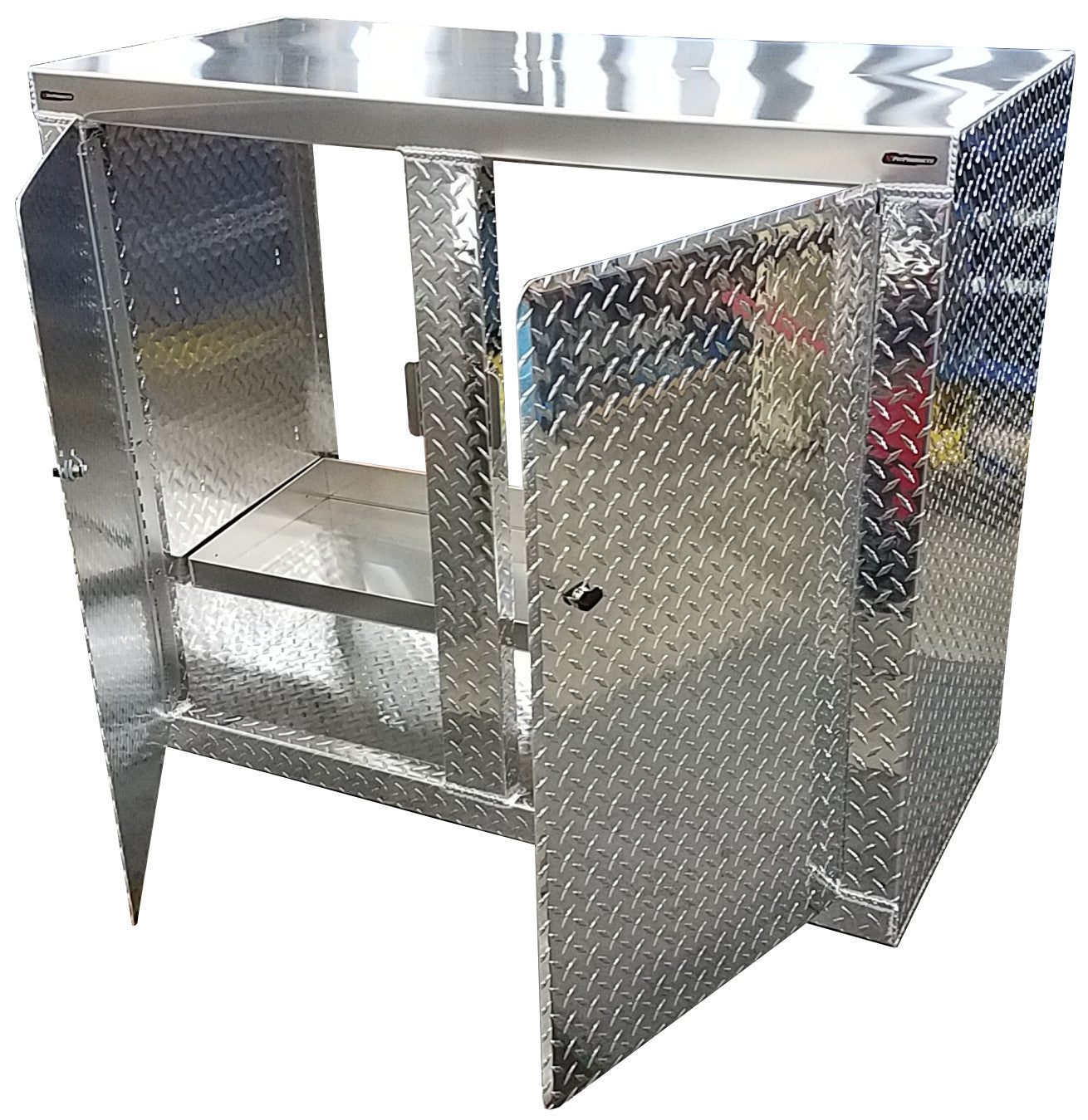 Trailer Storage Cabinet - Base, 4 ft. (48"L x 40"H x 22"D), Aluminum