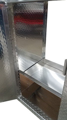 Trailer Storage Cabinet - 2 ft. (24"W x 40"H x 22"D), Base, Aluminum
