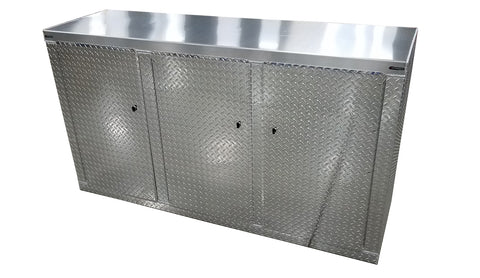 Trailer Storage Cabinet - Base, 6 ft. (72"L x 40"H x 22"D), Aluminum