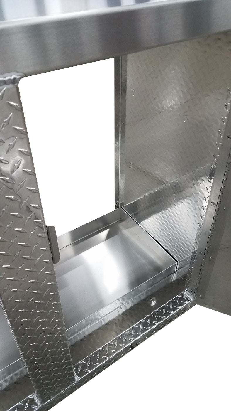 Trailer Storage Cabinet - Base, 6 ft. (72"L x 40"H x 22"D), Aluminum
